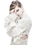 Steampunk High Neck Button Down Shirt