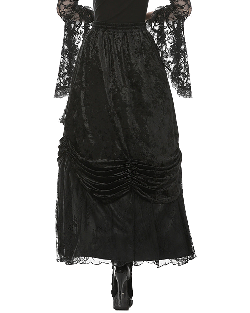 Victorian Velvet Maxi Skirt