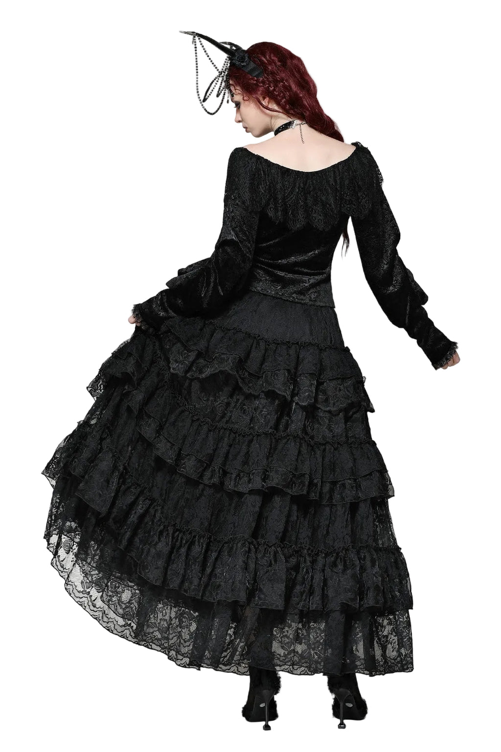 Rose Layered Lace Skirt