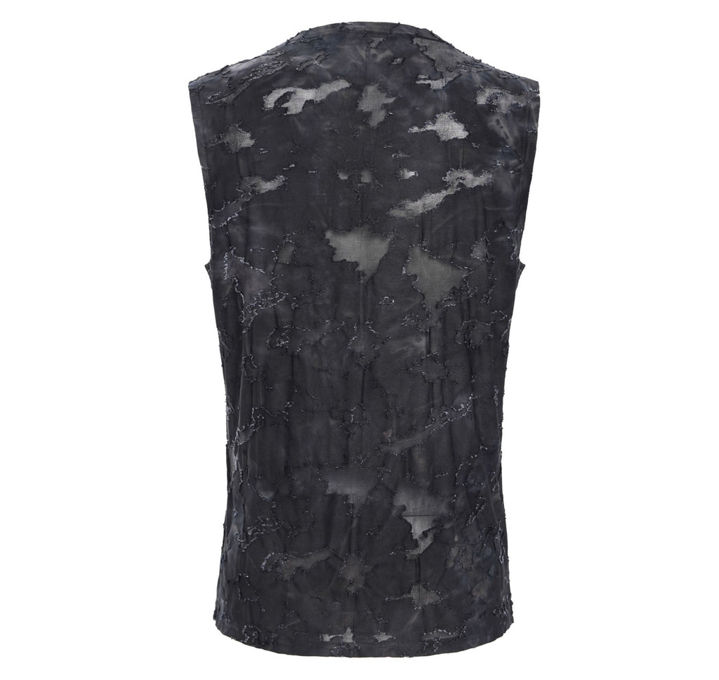 Rose Print Crucifix Waistcoat