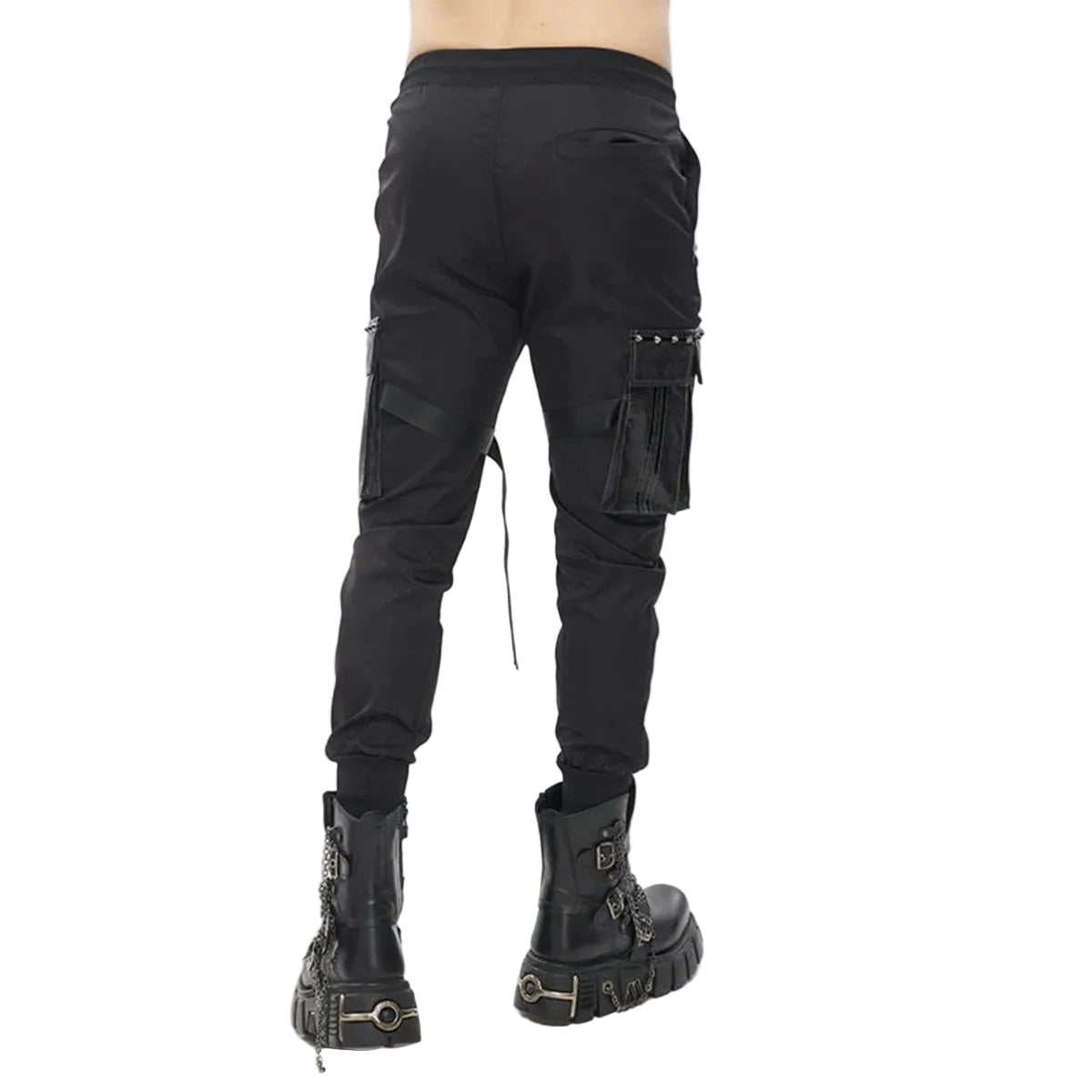 Punk Studded Cuffed Trousers