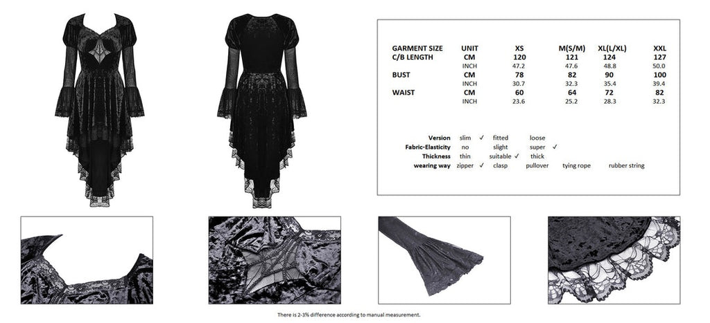 Spider Queen Hi-Lo Velvet Ruffle Dress