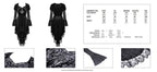 Spider Queen Hi-Lo Velvet Ruffle Dress