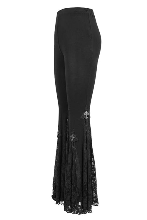Bell Bottom Mini Crucifix Lace Trousers