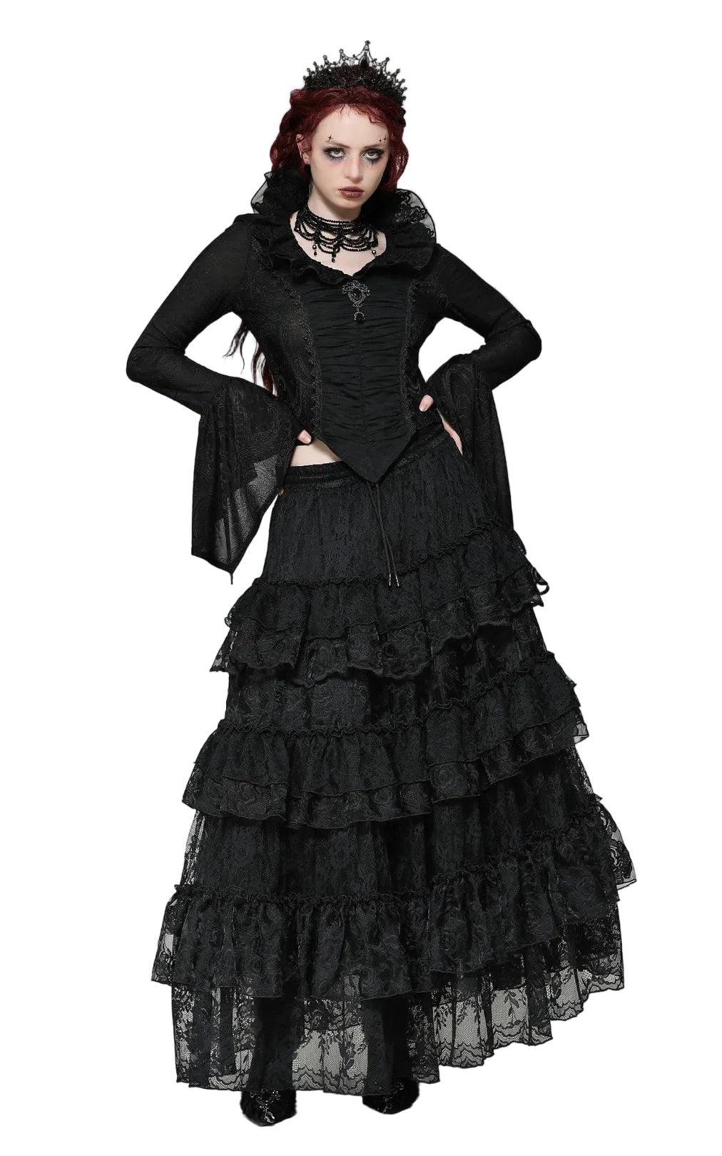 Rose Layered Lace Skirt