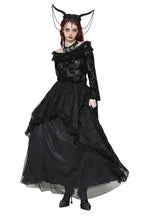 Flower Vine Bardot Frill Blouse