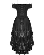 Elegant Dovetail Hi-Lo Bardot Dress