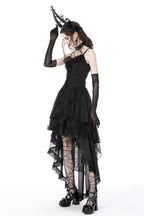Pleated Hi-Lo Petticoat Skirt
