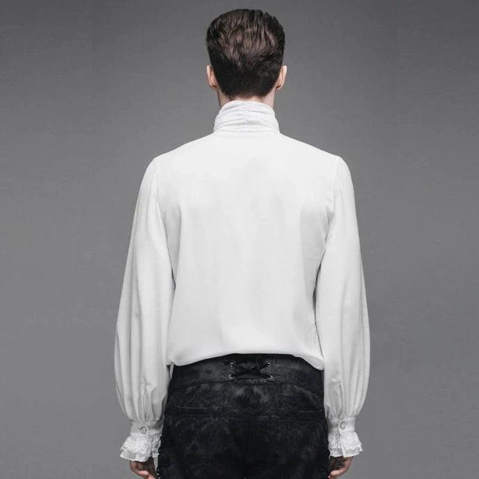 White Victorian Chiffon Ruffle Shirt