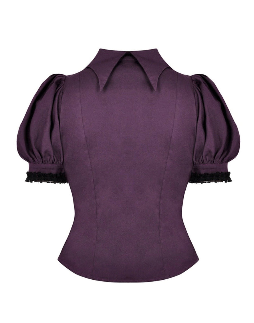 Purple Moon Witch Ruffle Blouse