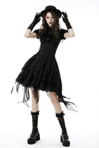 Ruffle Neckline Short Blouse