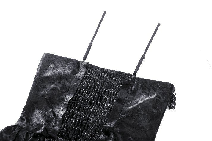 Shiny PU Leather Layered Buckle Dress
