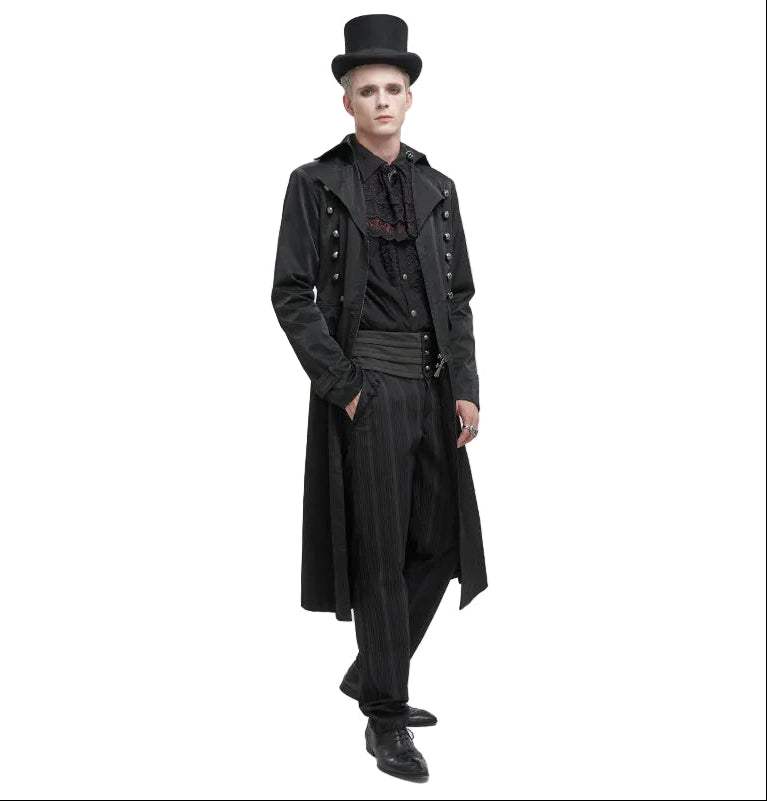Stylish Crucifix Zip Trench Coat