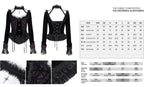 Gothic Cut Out Lace Hem Blouse