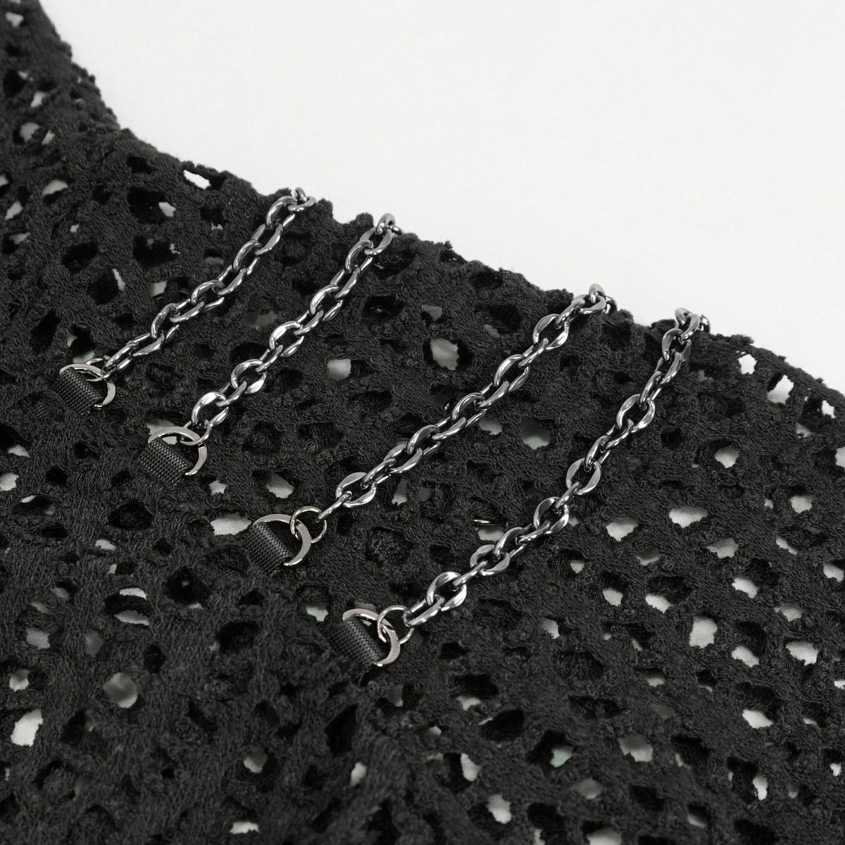 Crop Crochet Back Lace Up Hood