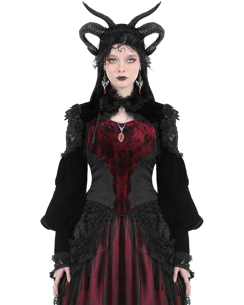 Velvet Rose Finger Lace Bolero