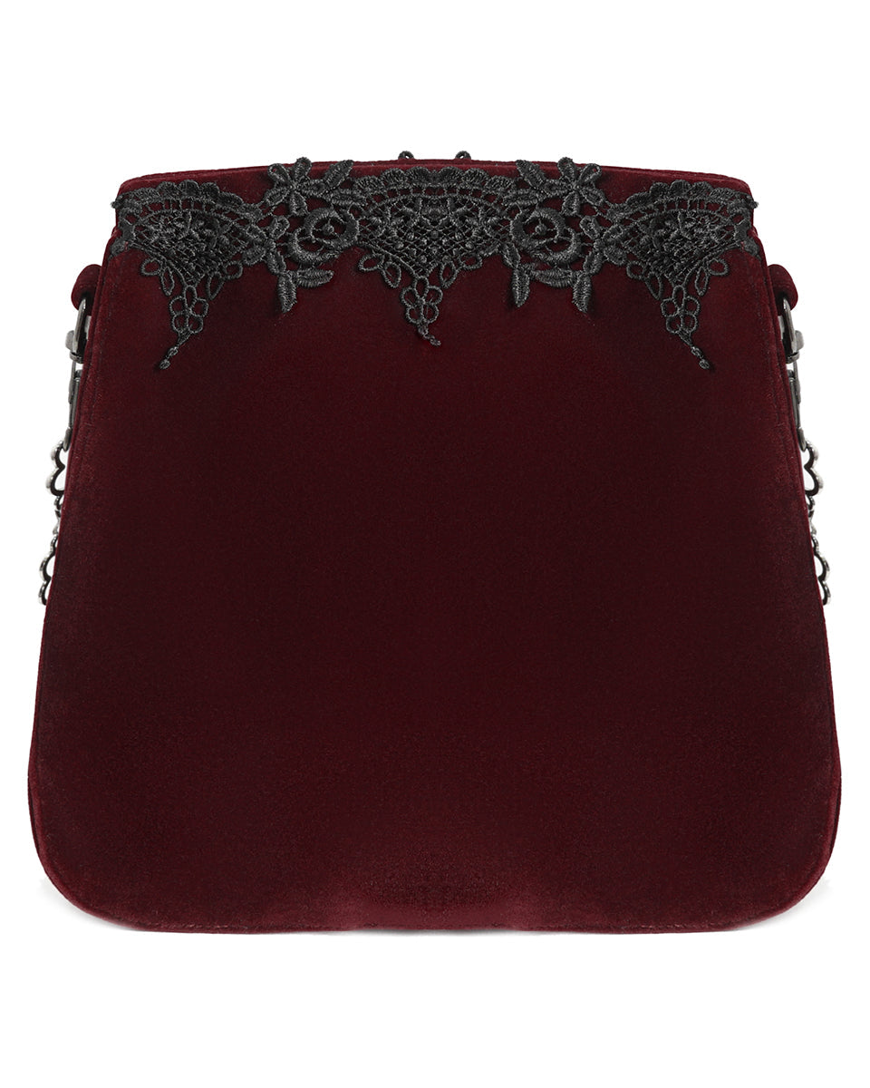 Red Crucifix Heart Chain Bag