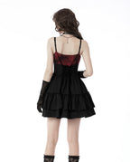 Lace Bow Cobweb Mini Dress