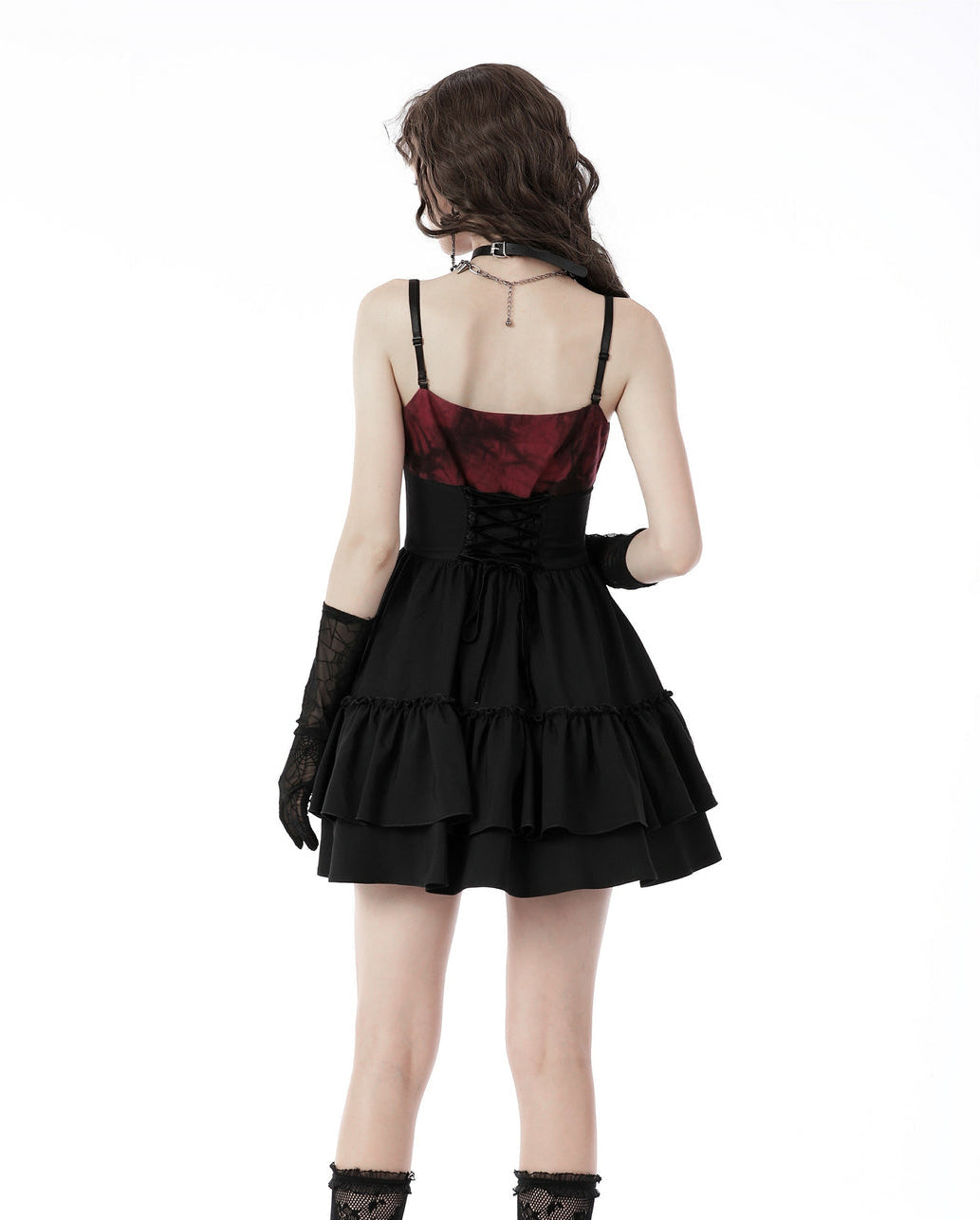 Lace Bow Cobweb Mini Dress