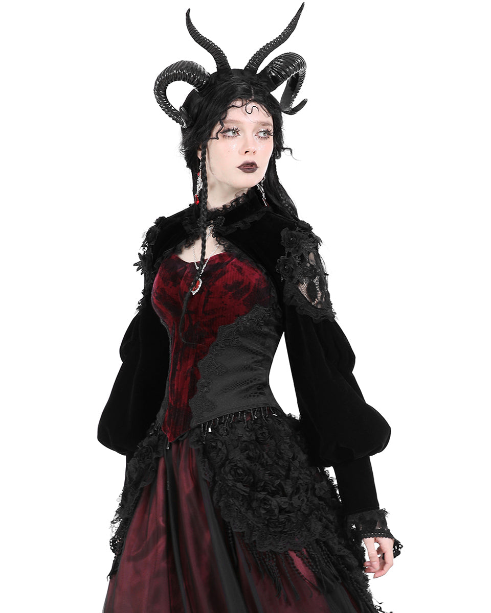 Velvet Rose Finger Lace Bolero