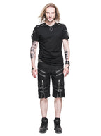 Zip Buckle Punk Shorts