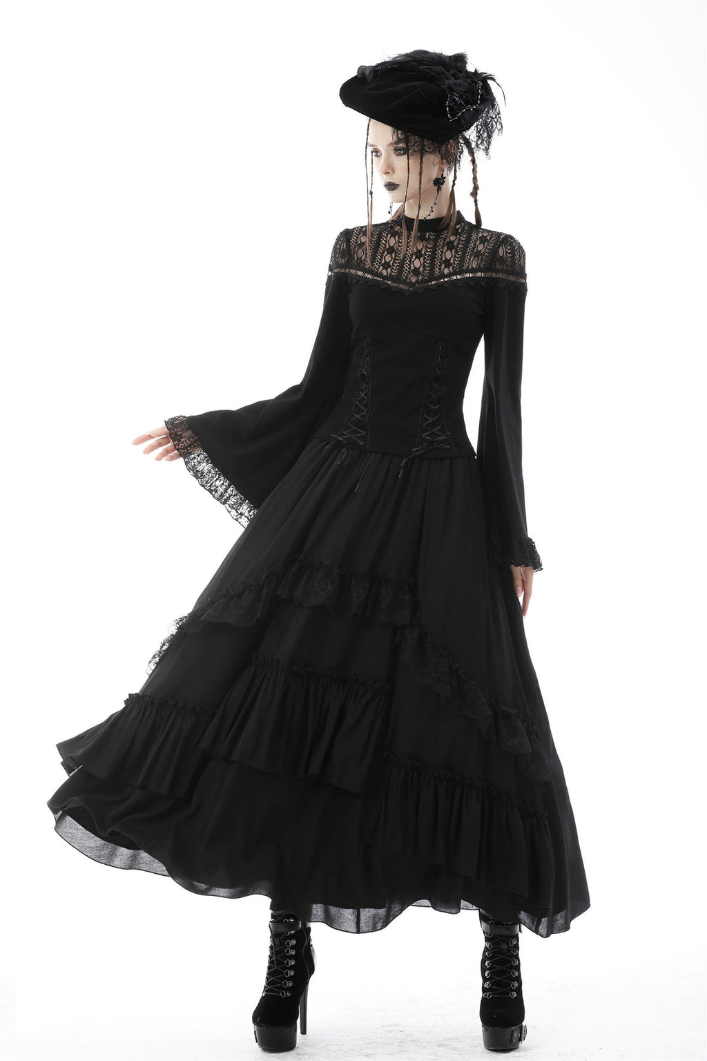 Lace Ruffle Frock Skirt