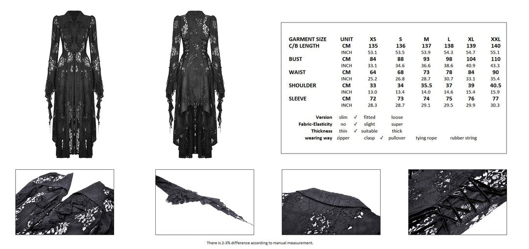 Gothic Lace Jacket Dress