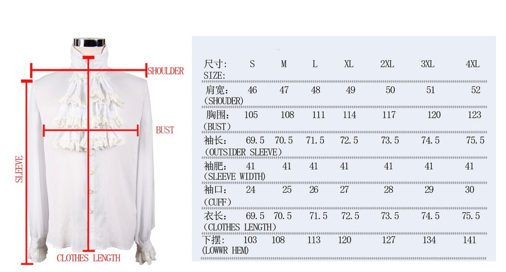 White Victorian Chiffon Ruffle Shirt