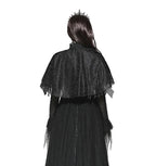Tattered Cape Shrug With Crucifix Cravat