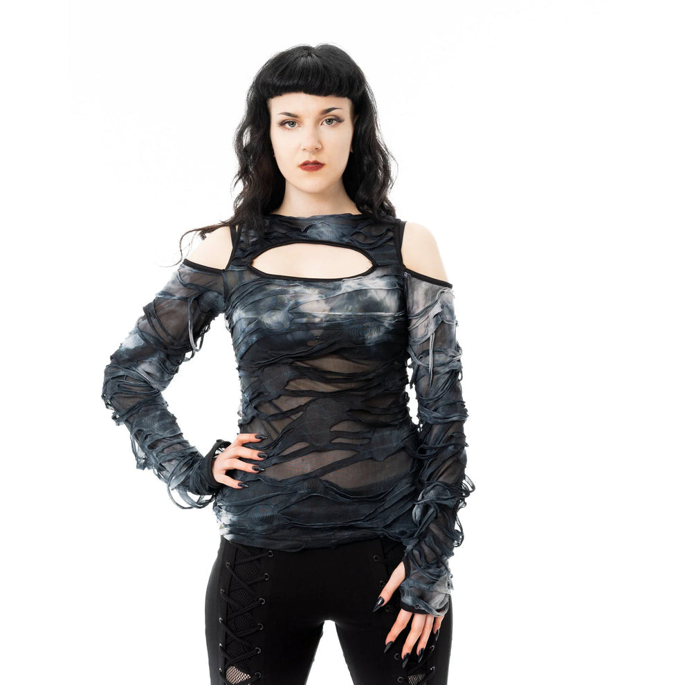 Acid Wash Cut Out Top
