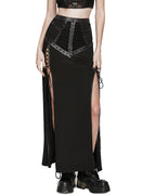 Side Split Lace Up Skirt