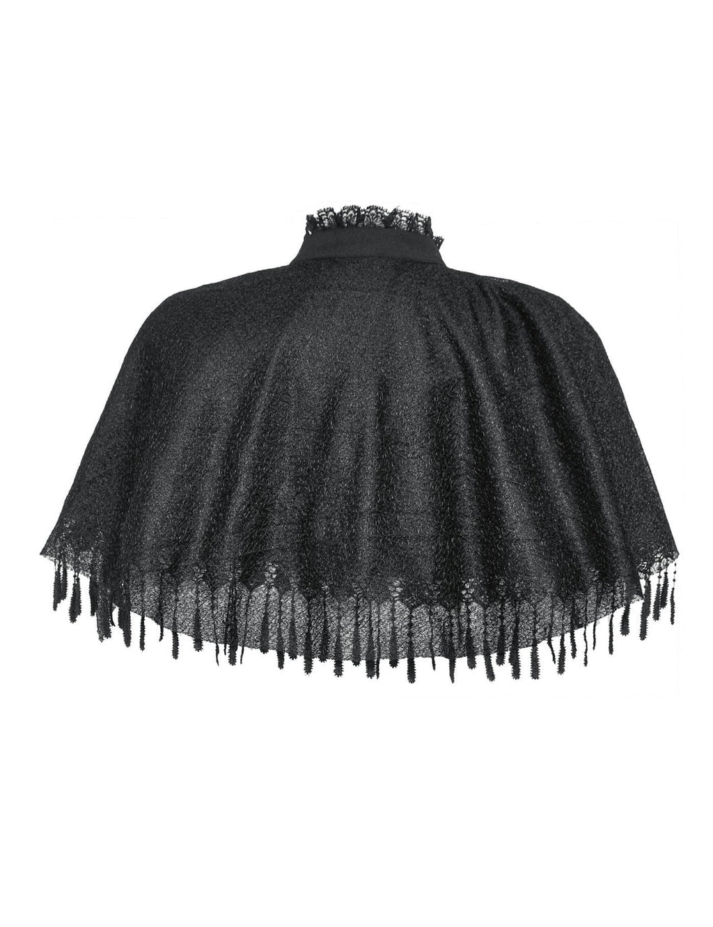 Tattered Cape Shrug With Crucifix Cravat