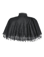Tattered Cape Shrug With Crucifix Cravat