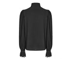 Lace V Neck Ruffle Shirt