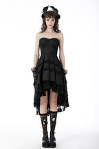 Pleated Frill Big Bow Prom Dress