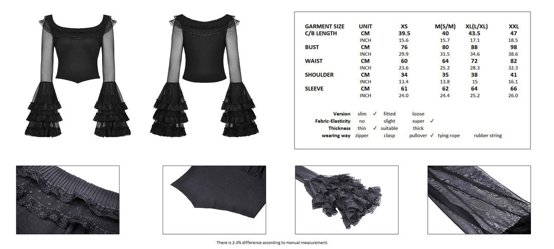 Layered Frill Sleeves Top