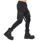 Punk Studded Cuffed Trousers