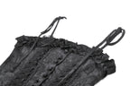 Lace Frill Ribbon Corset Top