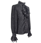 Black Paisley Jacquard Shirt With Cravat