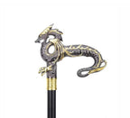 Silver & Gold Dragon Body Cane