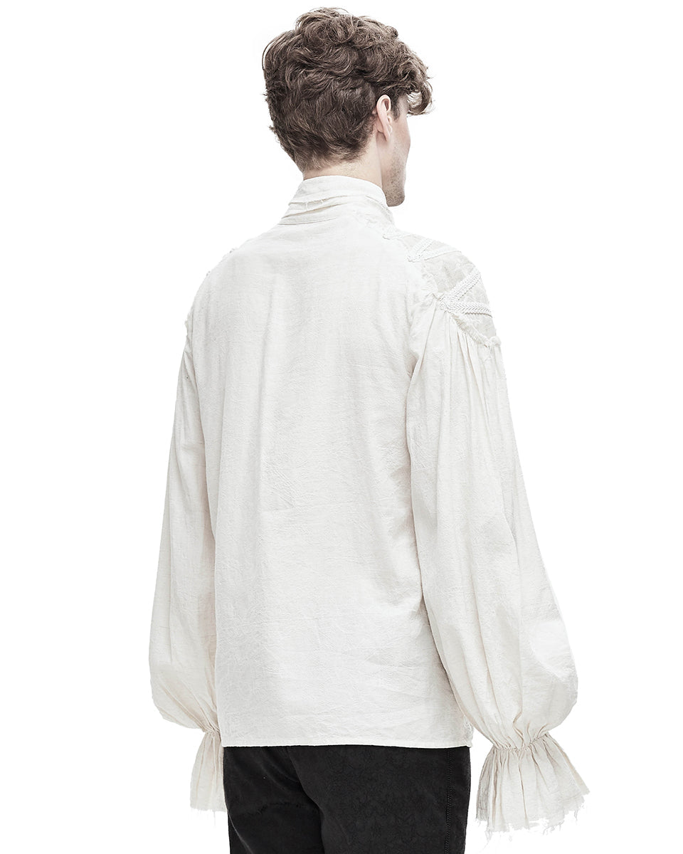 Steampunk High Neck Button Down Shirt