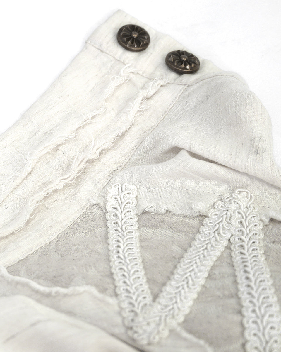 Steampunk High Neck Button Down Shirt