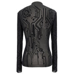 Abstract Sheer Top