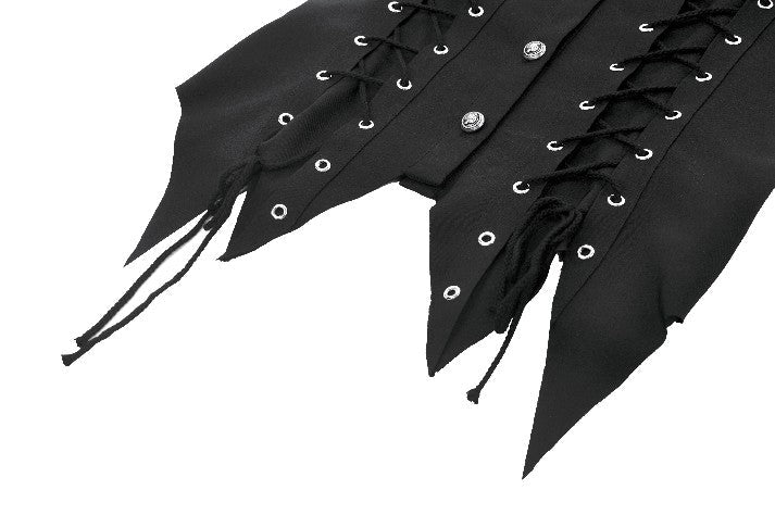 Ruptured Punk Eyelet Lace Up Shirt
