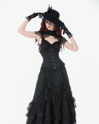 Lace Hem Long Corset