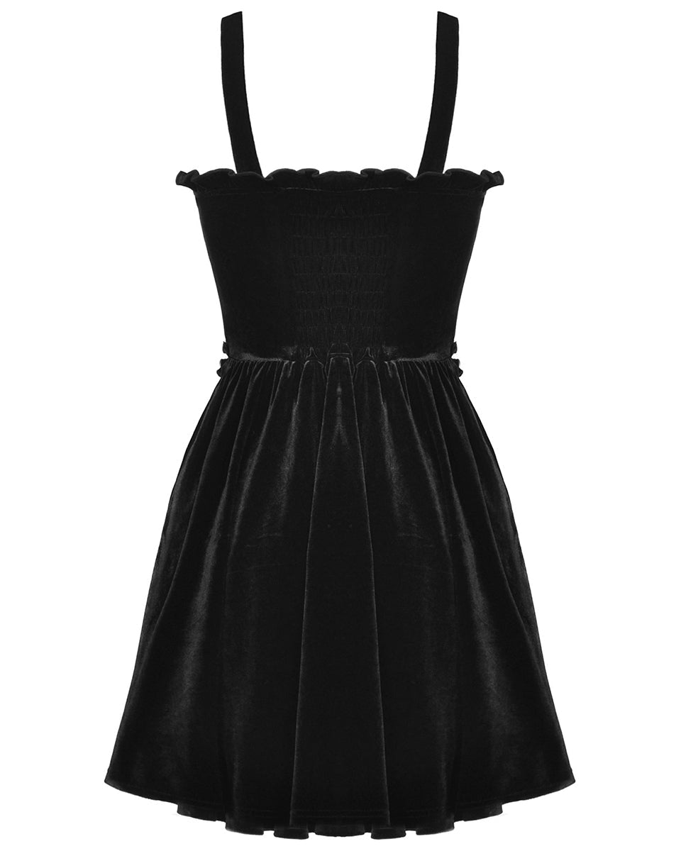 Bloody Lace Up Velvet Dress