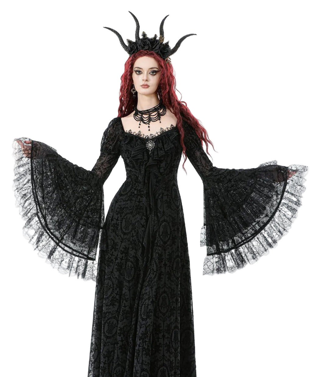 Royal Jewel Layer Sleeve Dress