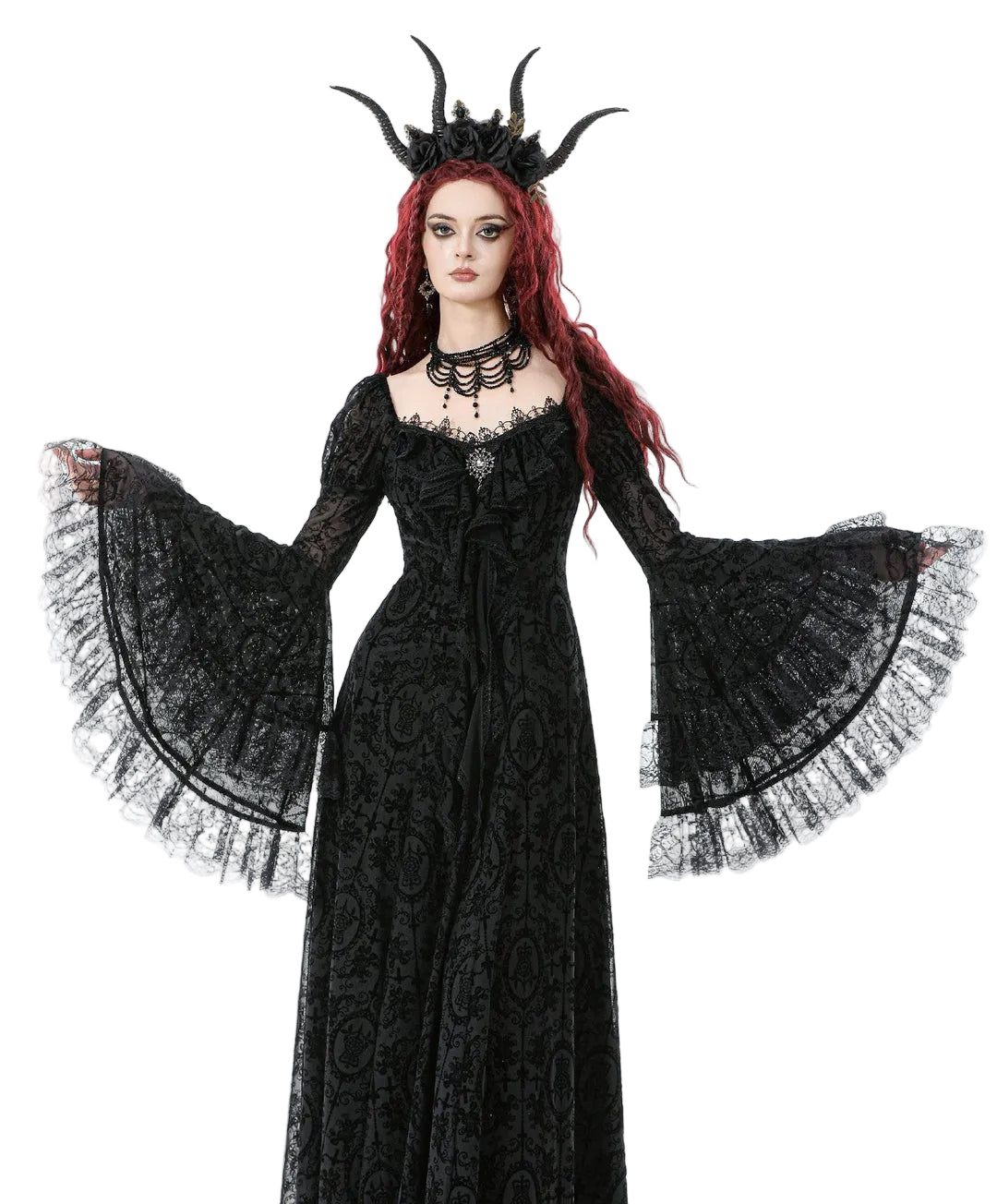 Royal Jewel Layer Sleeve Dress