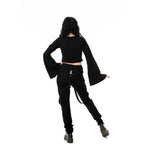 Eyelet Lace Up Clip Pants