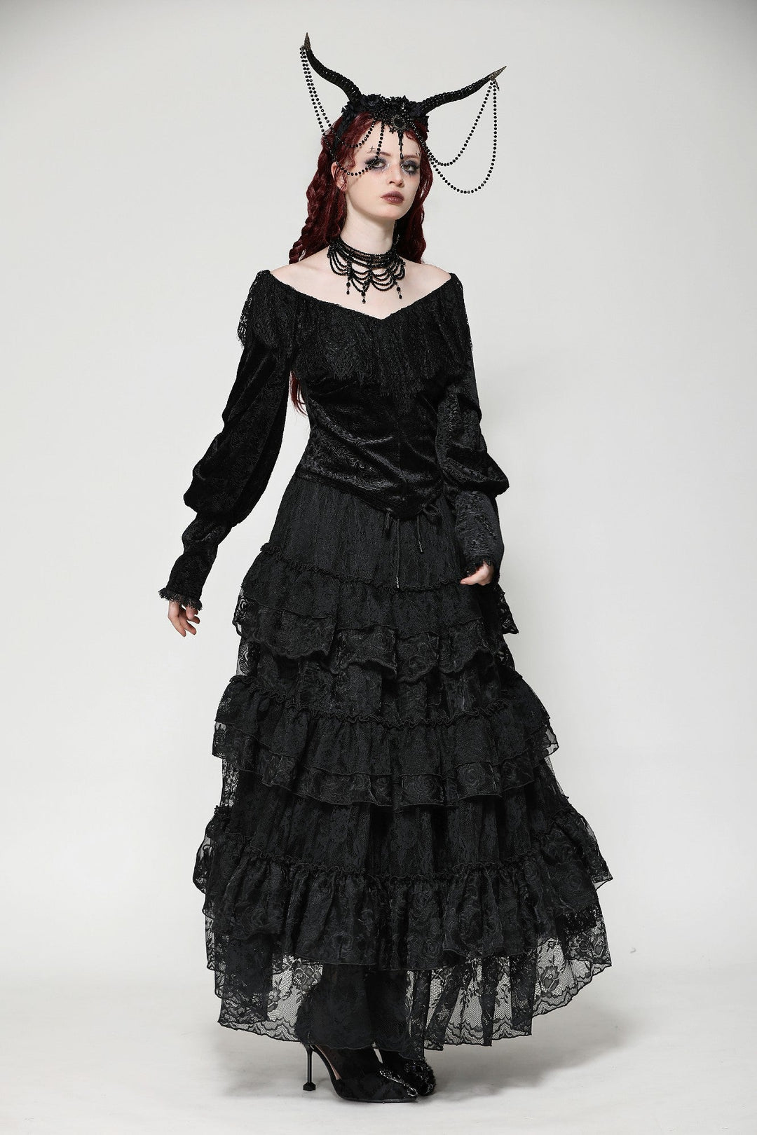 Velvet Jacquard Blouse